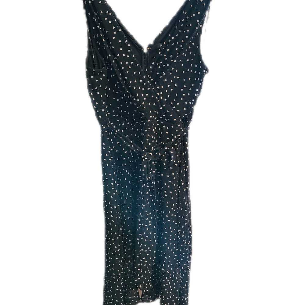 DKNY polka dot midi dress